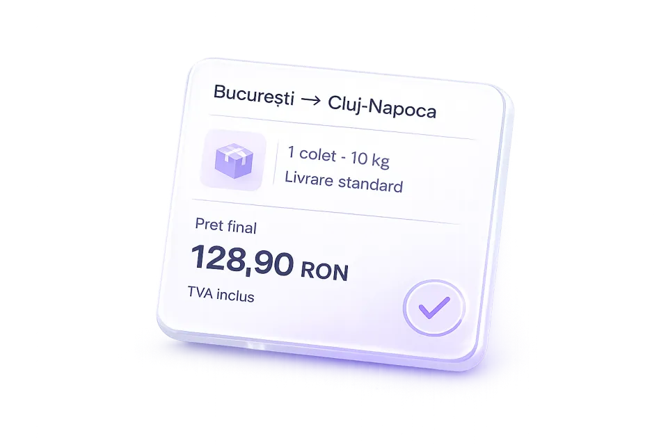Calcul de preț instant pentru o livrare CleverMove